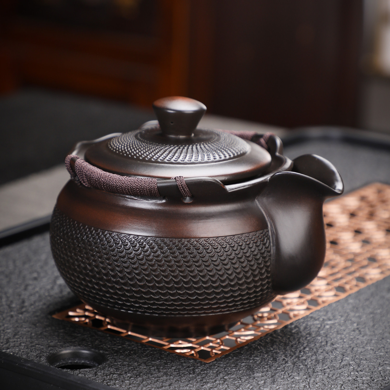 紫陶盖碗茶杯单个高档大号泡茶壶手抓壶茶具茶碗带盖子一人泡茶杯