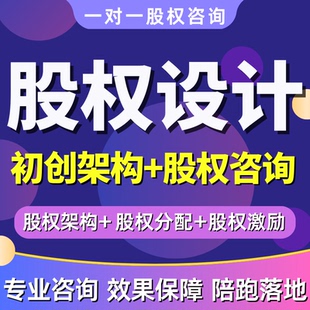 股权咨询股权架构设计股份合伙人动态开公司入股分配方案定制咨询