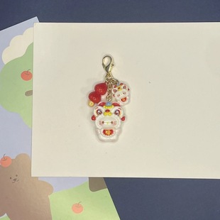 可爱软萌卡通小猫挂件ins少女心甜美笔袋书包钥匙扣醒狮kt钥匙链