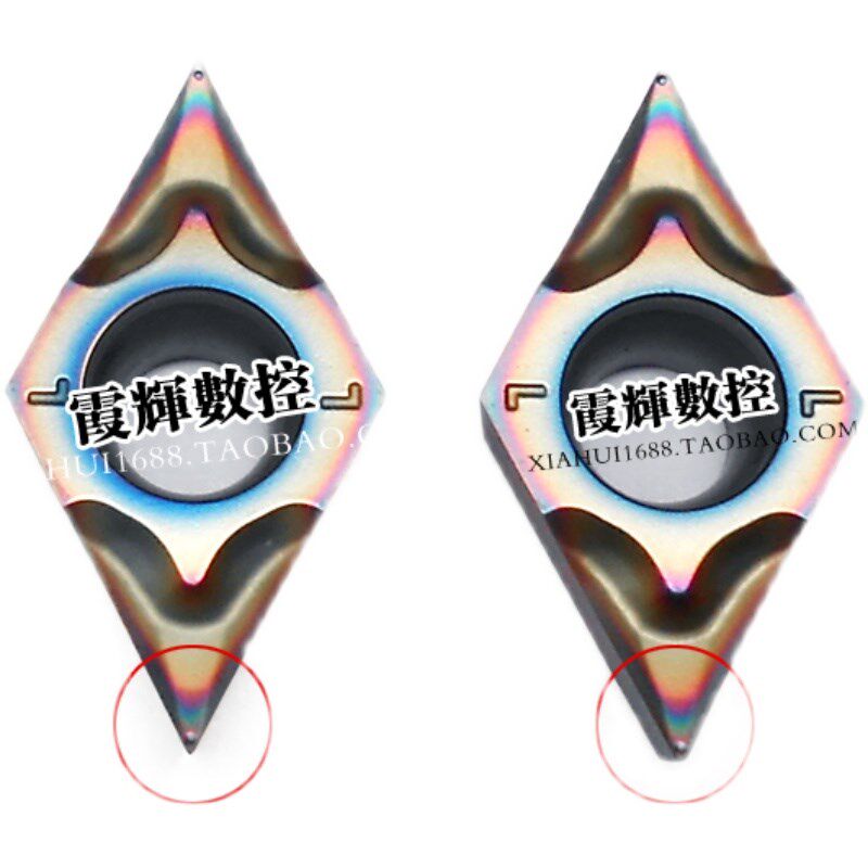 七彩R0.1角精车数控刀片55度菱形DCGT11T301/11T302-ML走心机翘脚