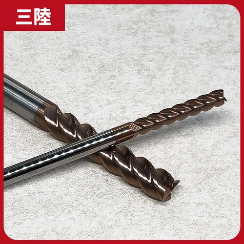 台湾SANLU 62度钨钢立铣刀 数控硬质合金涂层刀具 标长 加长4四刃