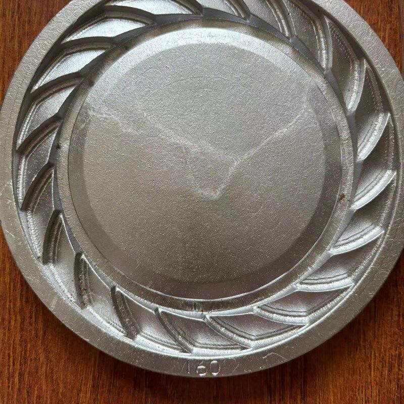 纯铝烧饼压花配方模具花边圆形传统压花烧饼红盖模具吊炉成型芝麻