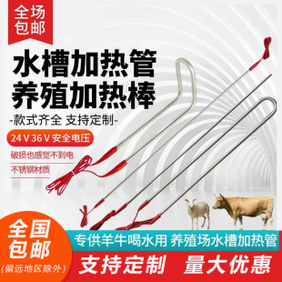 牛羊养殖水槽低压潜水U直型24v36v电热加热棒管500w800w定制