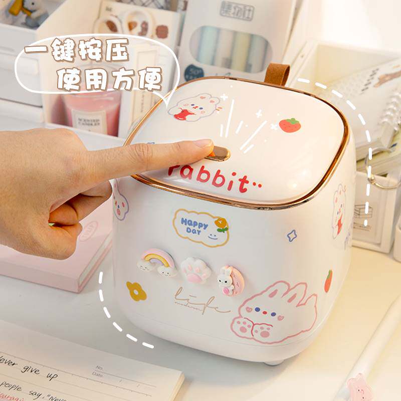 极速儿童房垃圾桶小型高颜值可爱卧室女生桌上卫T生桶桌面收纳桶