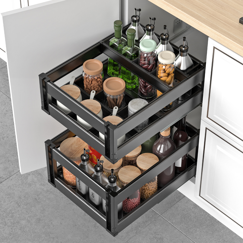 极速浅拉篮300 350 40s0深150橱柜200调味篮250抽屉式拉拦450阻尼