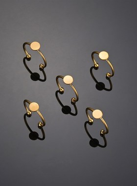 极速Letdiffery Fashion Adjustable Size RoundO Plate Rings St