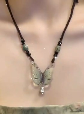 极速华盛女士民族风配饰锁骨链编织绳长新中式复S古中国风古风禅