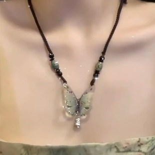 极速华盛女士民族风配饰锁骨链编织绳长新中式复S古中国风古风禅