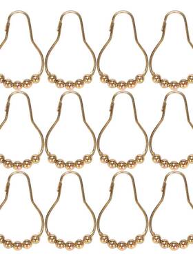 极速Easy Install Rustprotof Shower Curtain Hooks Frictionles