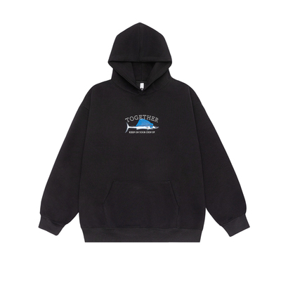 2025秋冬季美式印花卫衣圆领情侣装学生宽松百搭潮流卫衣