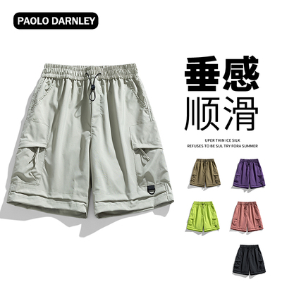 夏季薄款工装短裤男潮牌ins休闲