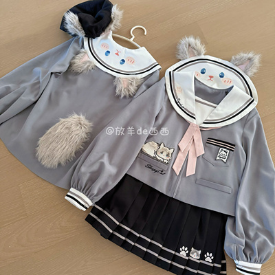 原创现货-冲喵-新品原创Jk幼稚园 樱花季小个子春季显白穿搭