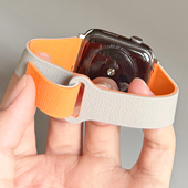 壳里斯iwatch表带S11小蛮腰荔枝纹硅胶磁吸SE3适用S10苹果applewatch华为GT6手表FIT4红米watch5小米9pro新款