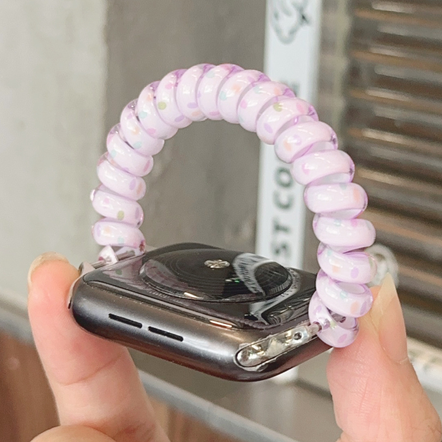 壳里斯iwatch表带S11电话线波点弹力一体新款SE3适用S10苹果applewatch华为GT6手表FIT4红米5小米10/9pro荣耀