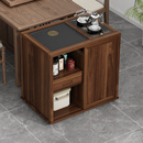 实木中式 移动茶桌家用小茶台客厅茶车阳台茶几柜烧水壶一体茶水柜