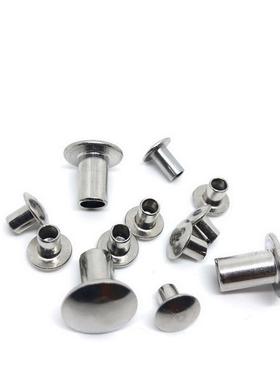 304不锈钢大扁头半空心铆钉M6扁头铆钉扁圆头半空心铆钉GB873铆钉