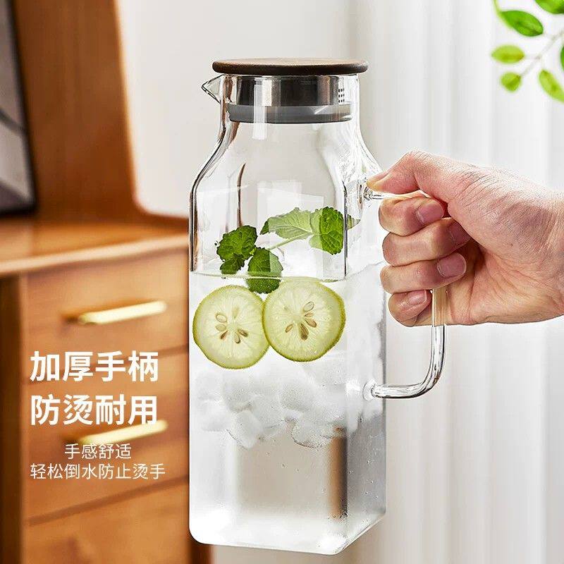 夏天冰箱冷水壶家用凉水壶玻璃水壶储水冷泡壶耐高温凉水杯泡茶壶