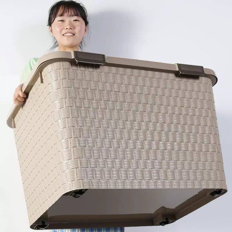 大号储物箱装衣服收纳箱收纳盒家用整理箱长方形周转箱床底收纳箱