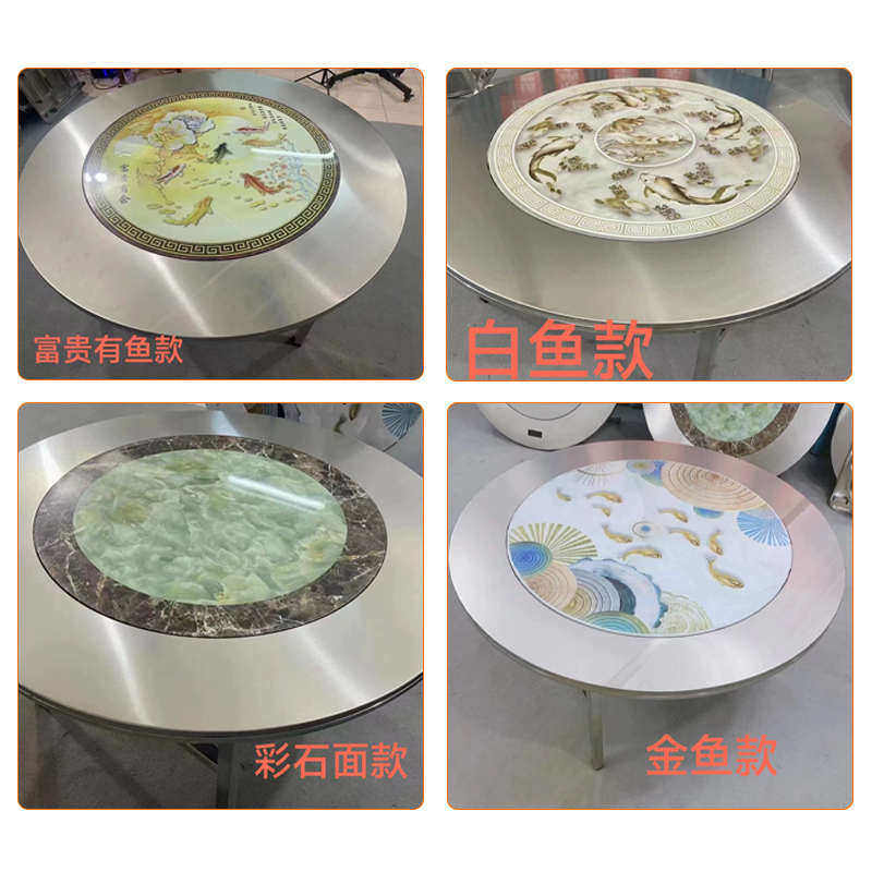 不锈钢圆桌餐桌带转盘带电磁炉圆桌加厚加固可折叠圆形家用折叠桌,住宅家具,不锈钢/PVC餐桌,淘宝优惠券,粉丝福利购,淘宝优惠卷