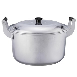 铝制深汤锅特厚中尾铝锅家用料理锅双耳煮面锅带盖深型铝炖锅火锅