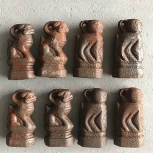 民俗怀旧老物件秤砣创意可爱摆件仿古铁艺生肖摆件装饰铁权桌面