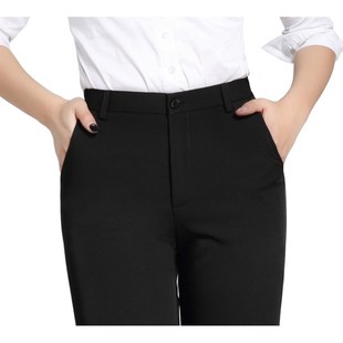 正装 高腰女修身 职业裤 西裤 夏季 耐磨抗皱宾馆酒店工作服裤 直筒长裤