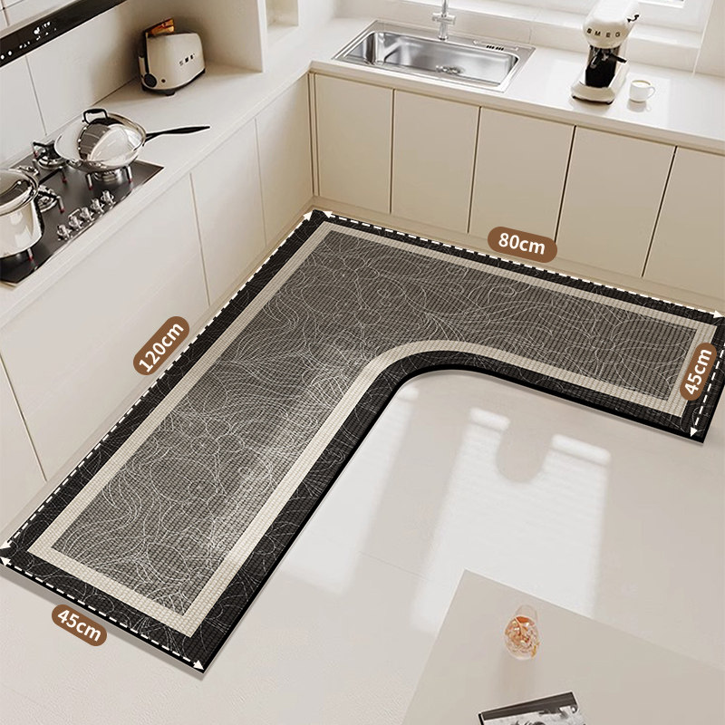厨房专用地垫硅藻泥L形整块吸水垫吸油防滑可擦免洗地毯防油耐脏,居家布艺,厨房地垫,淘宝优惠券,粉丝福利购,淘宝优惠卷