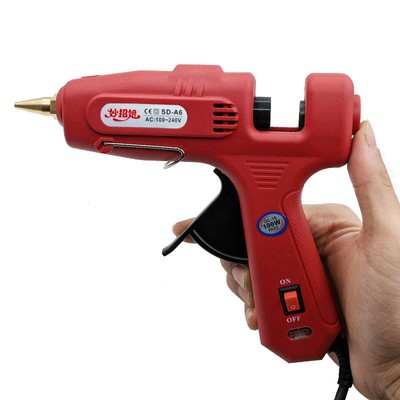 妙招姐热熔胶枪手工家用电热溶高粘强力胶条热融胶棒11mm热容胶抢