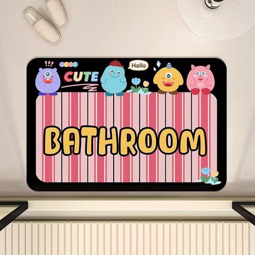 卡通loopy小海狸浴室地垫卫生间门口吸水防滑家用脚垫进门门垫