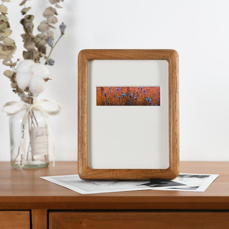 照片定制摆台8寸10宝宝相片打印做成相框6寸定制A4高级感实木摆件