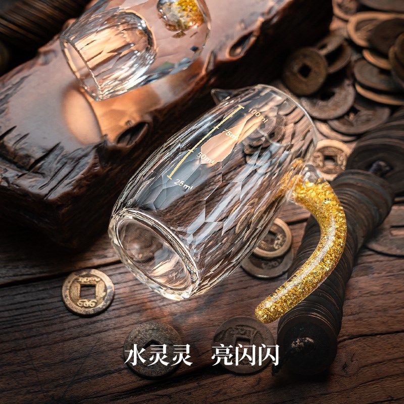 2024新款白酒杯高级感一套酒具水晶高档分酒器酒具小盏一口杯套装