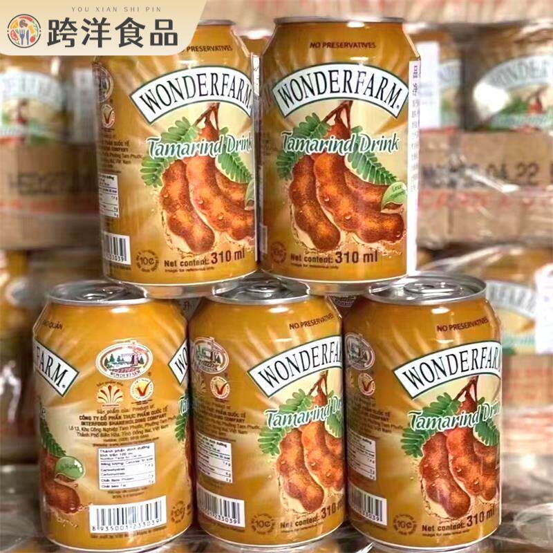 越南酸角汁饮料310ml罗望子风味东南亚热门饮品 大农庄酸豆角汁罐