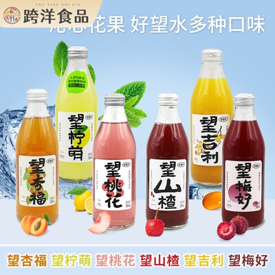 好望水望山楂桃花/梅好/柠萌/杏福/吉利6口味果汁气泡水300ml*6瓶