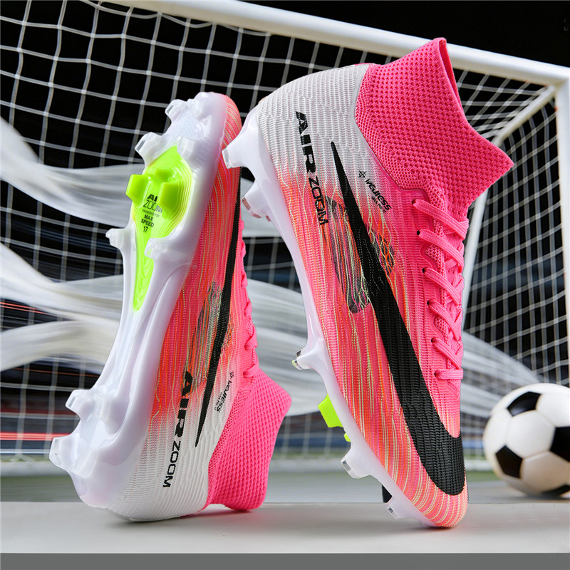 新款C罗刺客17足球鞋男款长钉AG儿童tf碎钉防滑女孩专业训练比赛
