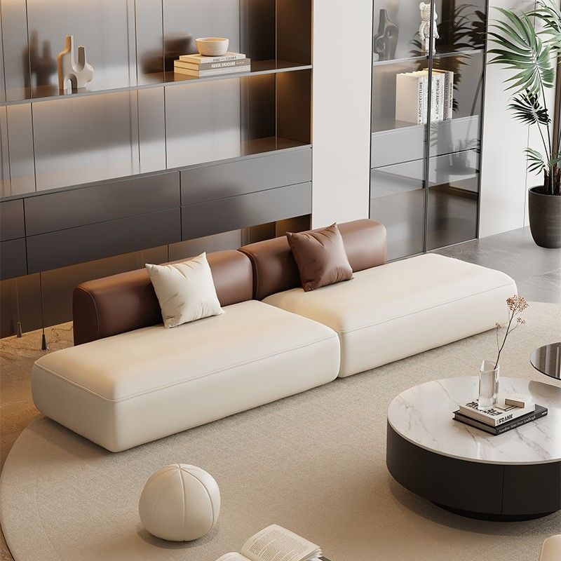 半圆弧形直排沙发拼色美容院服装店办公室大厅休息区接待会客洽谈