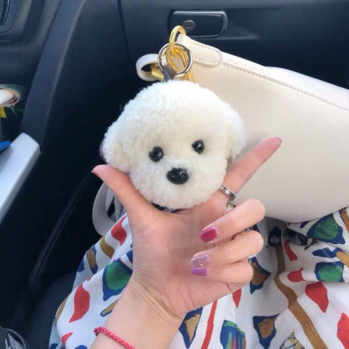 比熊泰迪狗毛绒包包挂件