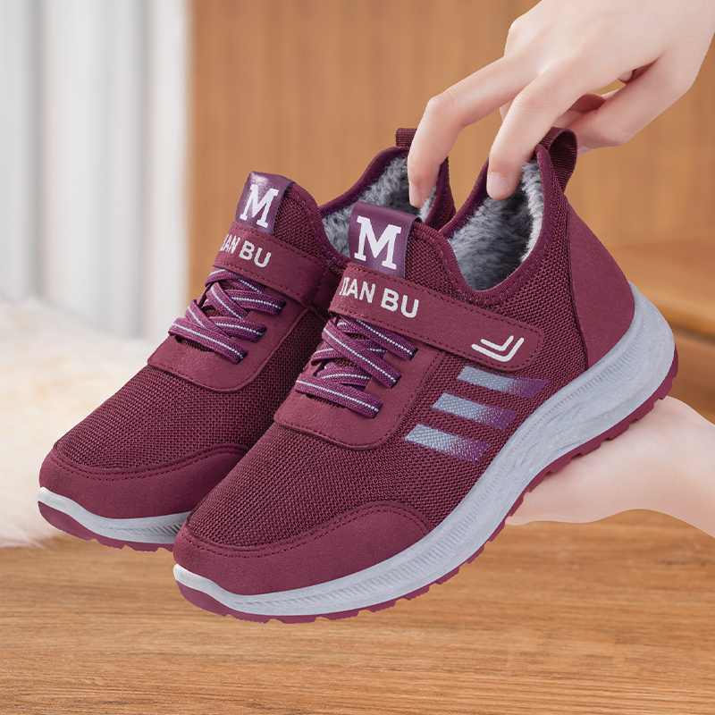 老北京棉鞋女冬季加绒防滑