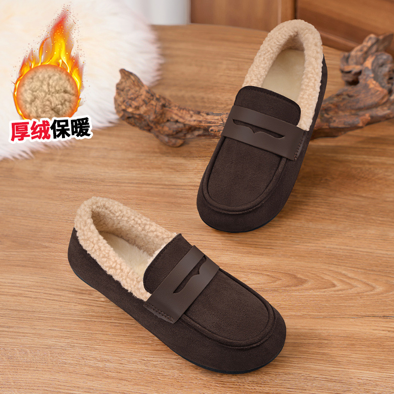 豆豆鞋女加绒加厚冬季防寒