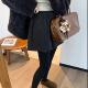 新款 显瘦百搭保暖阔腿裤 黑灰色休闲毛呢短裤 女2026年春秋冬季