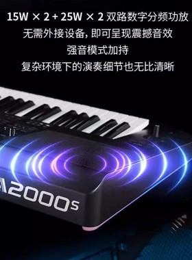 MEDELI美得理A2000S电子琴61键专业演奏编曲键盘男女成人舞台演出