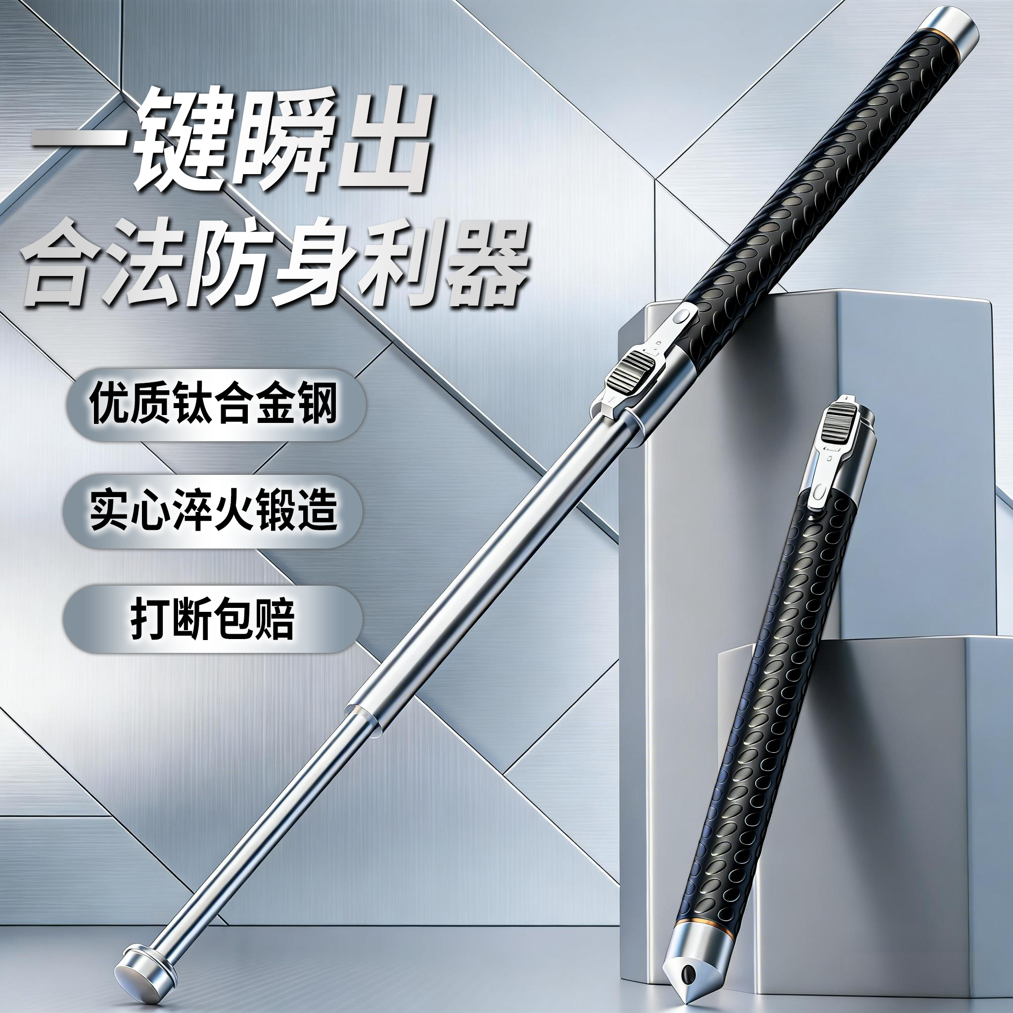 德国甩棍车载合法防身自卫武器实心伸缩棍机械三节打狗棒防狼神器,运动/瑜伽/健身/球迷用品,三节甩棍/伸缩棍,淘宝优惠券,粉丝福利购,淘宝优惠卷