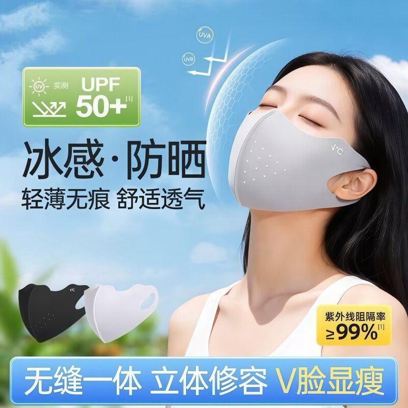2026新款冰丝口罩防晒护眼角