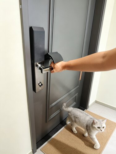入户门防宠物开门器 防猫狗开锁挡板 免打孔防扒拉神器