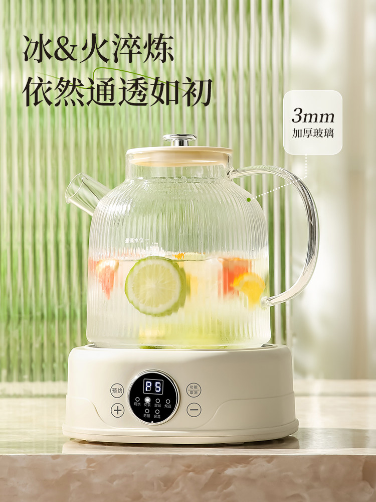 全玻璃多功能养生壶家用纯玻璃小型办公室煮茶壶器炖煮烧水恒温壶