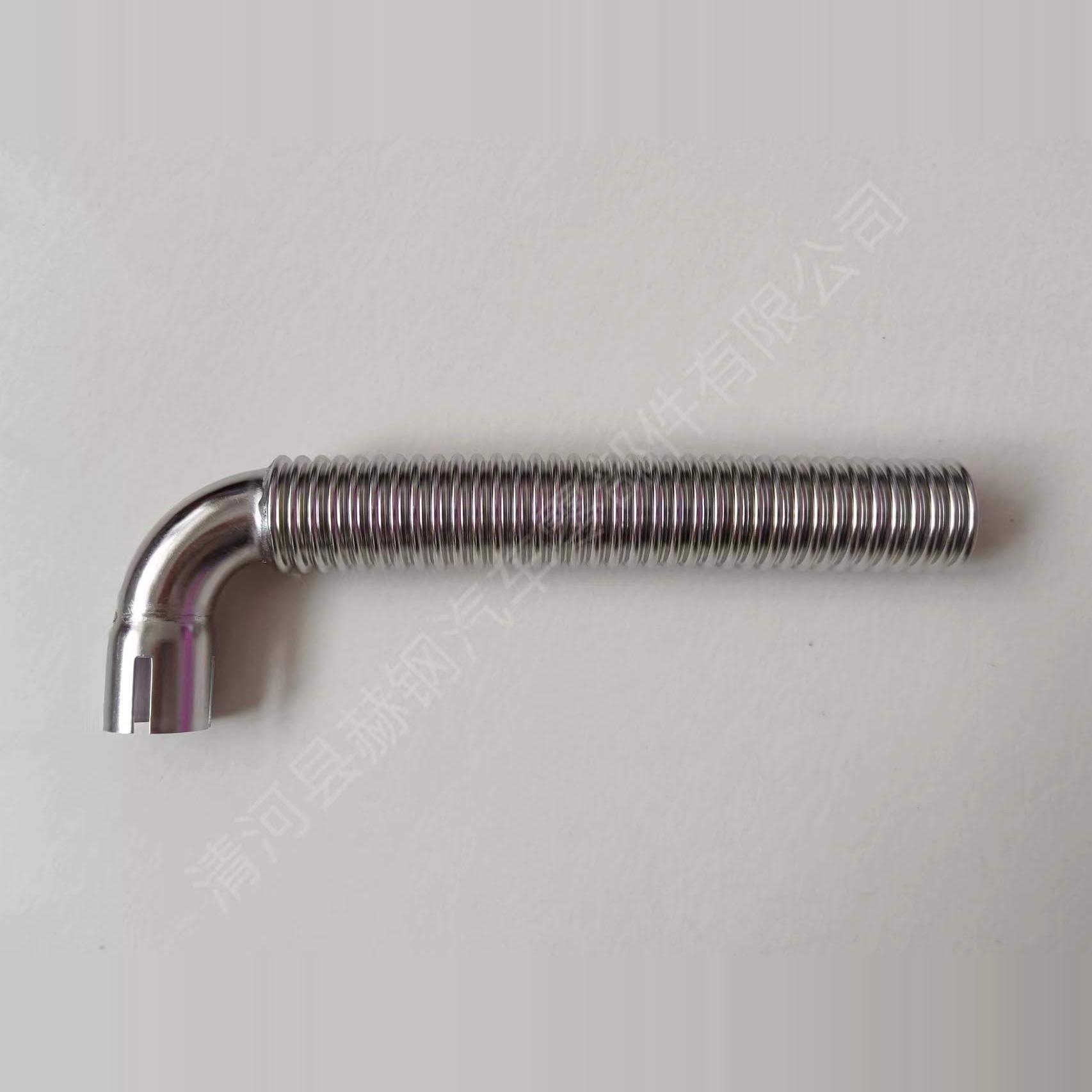 柴暖加热器发电机引擎废气排气管弯头接头不锈钢波纹排烟管加长