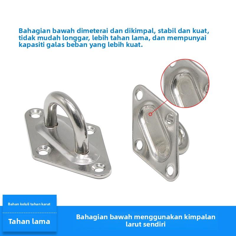 不锈钢挂扣菱形方形圆形吊环吊钩瑜伽吊床天花侧墙连接挂扣车门扣