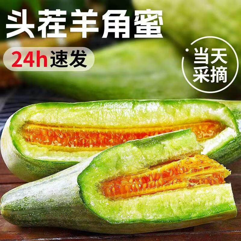 山东羊角蜜甜瓜5斤新鲜水