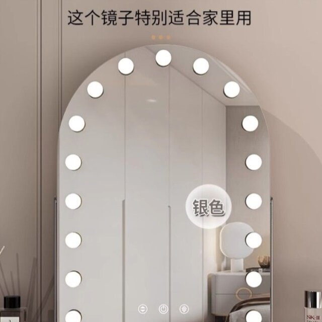专用化妆台化妆师专用化妆镜网红台式led带灯镜子梳妆台桌面家用