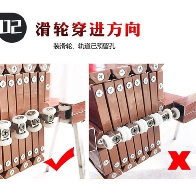 铝合金折叠门厨房推拉门吊轨移门无下轨浴室阳台客厅隔断伸缩隐形