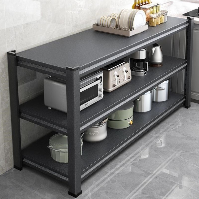 厨房置物架落地多层微波炉收纳多功能锅架货架橱柜储物架子